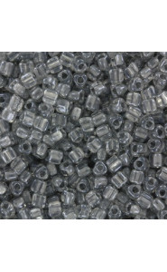 Miyuki triangle beads 8/0 Sparkling pale grey lined crystal TR8-1105